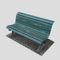 3D scan garden bench